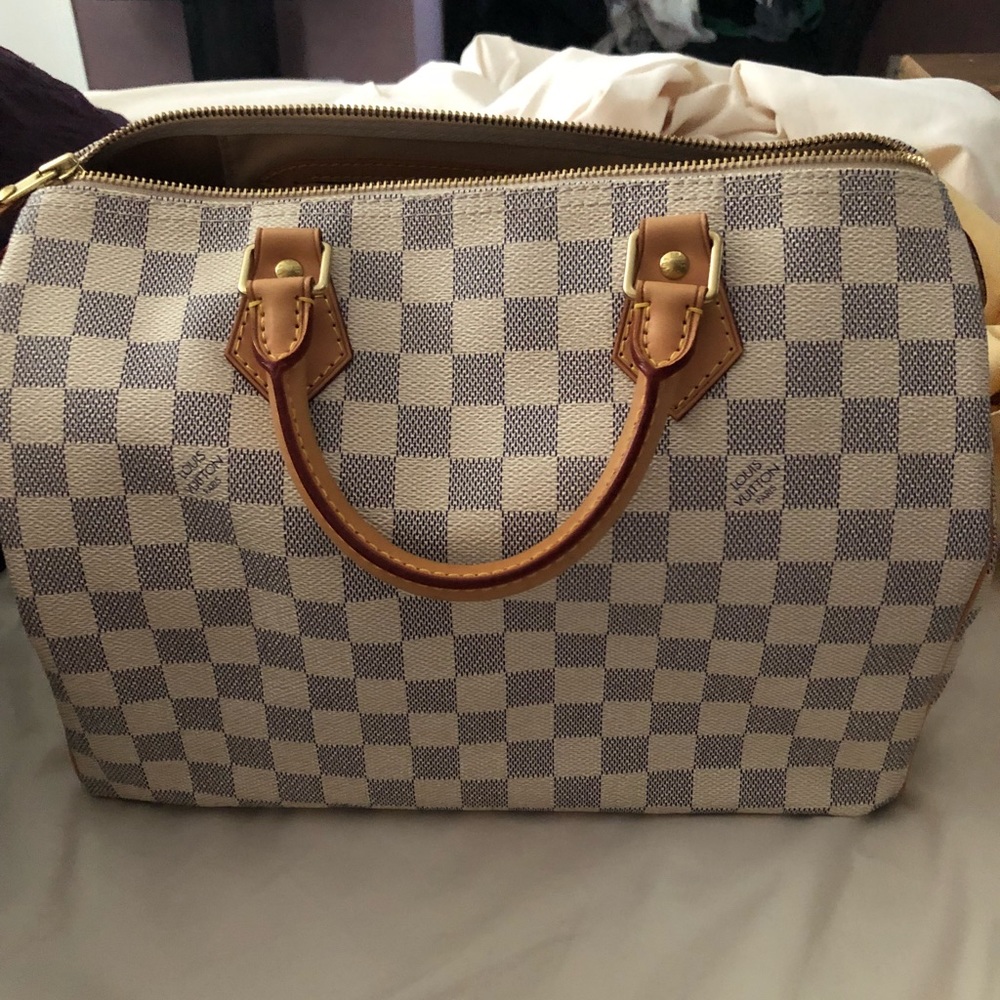 Authentic Speedy 30 white Damier